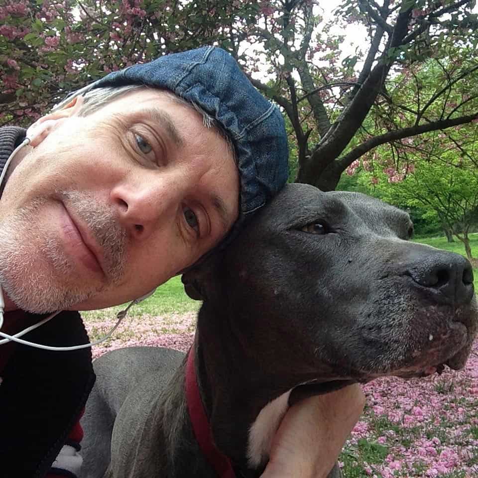 photo of Lester and his doggy, Rosie